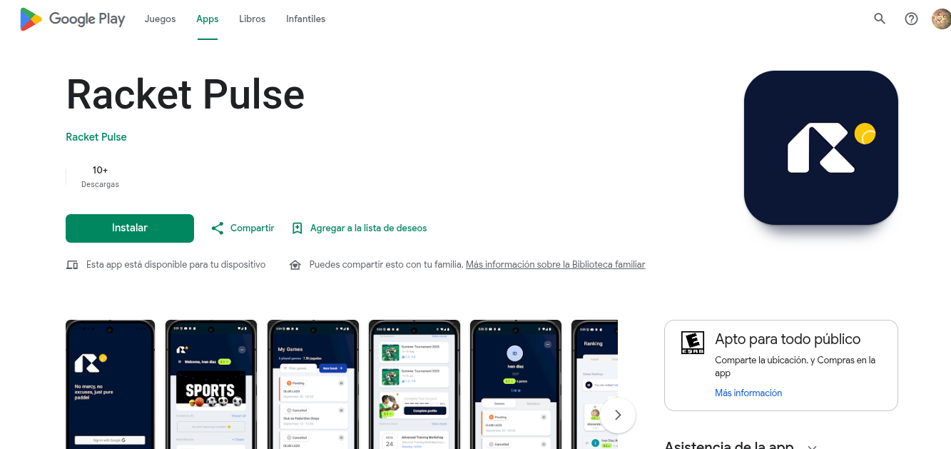 Racket Pulse Android