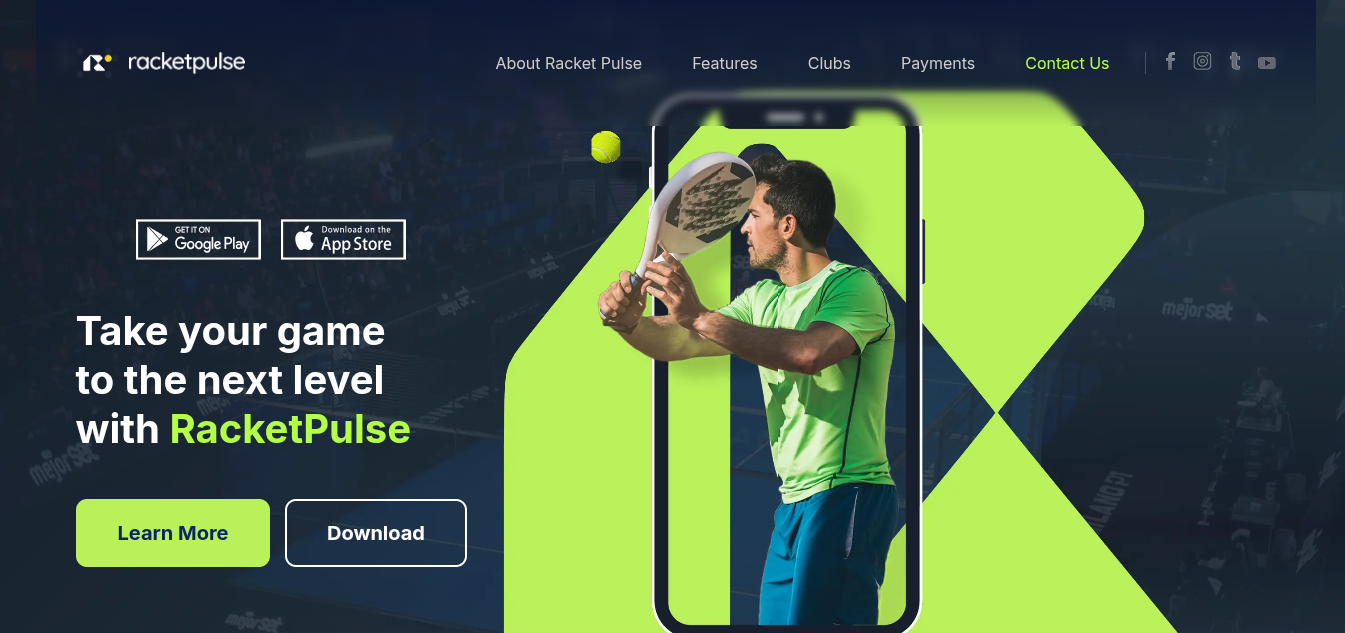 Racket Pulse Landing Page